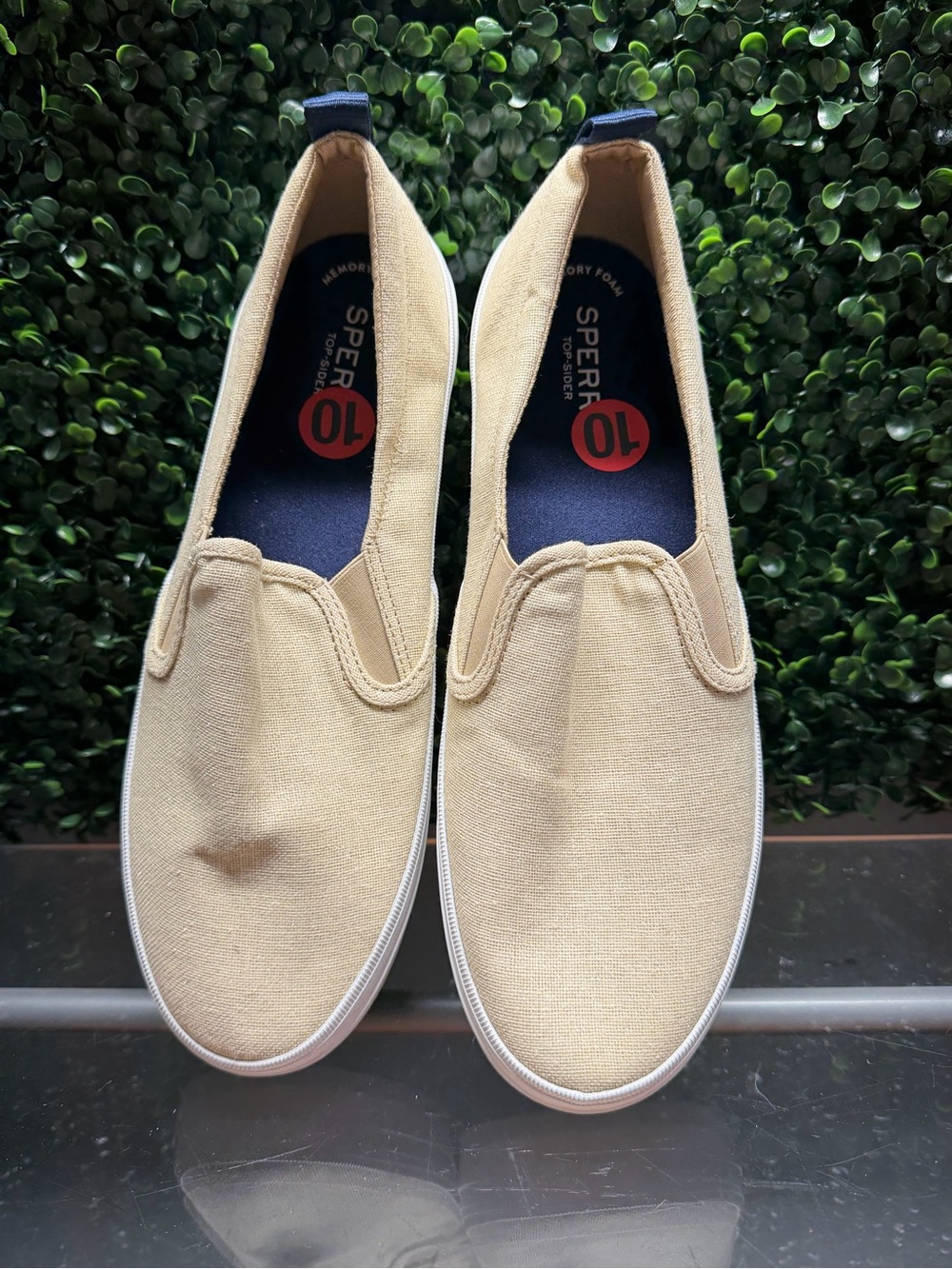 Sperry Kids Beige Slip-On Canvas Sneakers